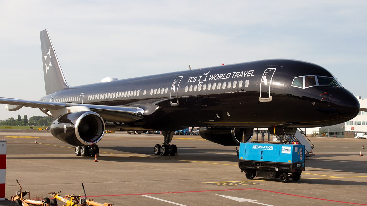 The "Trump Force One": gold-plated Boeing 757